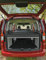 Preview: VanEssa Schlafsystem im VW Caddy 5 Maxi Ford Grand Tourneo Connect 3 Heckansicht aufgebaut