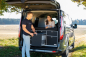 Preview: VanEssa Schlafsystem zur Küche Ford Tourneo Transit Custom, Heckansicht