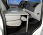 Preview: VanEssa Kinderbettboard mit Tischfunktion im Cockpit VW Transporter