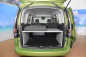 Preview: VanEssa Schlafsystem Einzelbett VW Caddy Maxi 5 Ford Grand Tourneo Connect 3 mit Einzelbettmatratze Heckansicht