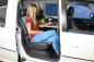 Preview: VanEssa Schlafsystem geteilt im Renault Kangoo 3 Mercedes Citan 2 T-Klasse Nissan Townstar Seitenansicht Nutzung als Tisch mit Einzelsitz