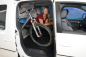 Preview: VanEssa Schlafsystem geteilt im Renault Kangoo 3 Mercedes Citan 2 T-Klasse Nissan Townstar Seitenansicht mit Fahrrad im Laderaum