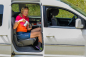 Preview: VanEssa Schlafsystem zur Kueche Einzelbett VW Caddy 5 Ford Tourneo Connect 3 als Tisch