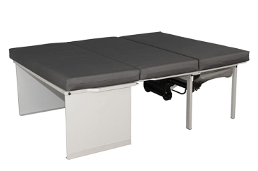 VanEssa sleeping system without three-seater bench seat in VW T5/T6/T6.1 Transporter with two-seater bench seat