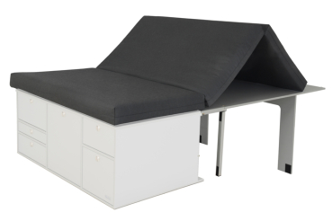 VanEssa sleeping system in addition to kitchen for Caddy with folding mattress