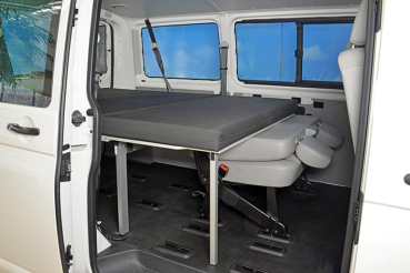 Schlafsystem Van zur Küche  - Transporter / Caravelle kurzer Radstand -  ohne 3er-Sitzbank