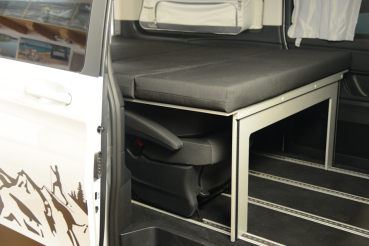 VanEssa sleeping system for the kitchen in the Mercedes V-Class from the front