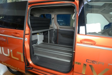 VanEssa sleeping system Surfer for the kitchen in the VW T7 Multivan Pack size with mattress in the van