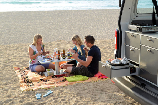 Camping table for Minivans