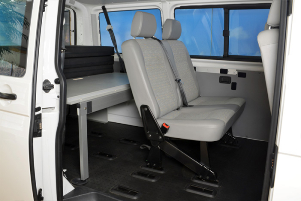 Sleeping in your Volkswagen T5/T6 with our VanEssa sleeping system