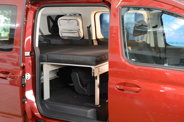 VanEssa sleeping system in addition to kitchen VW Caddy Maxi 5 / Ford Grand Tourneo Connect 3, side view