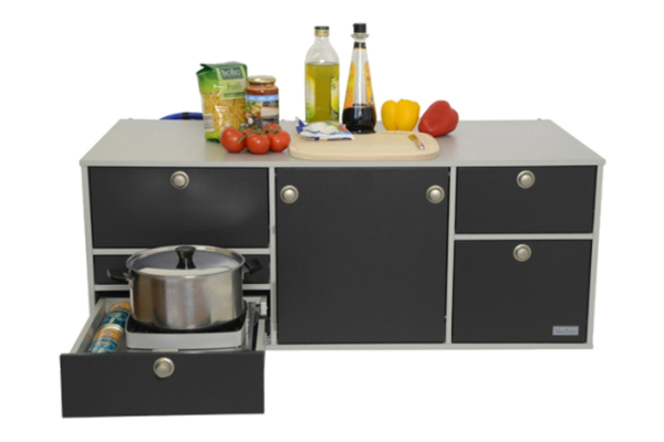 V1 - VanEssa kitchen system height 45 cm | corpus Silver