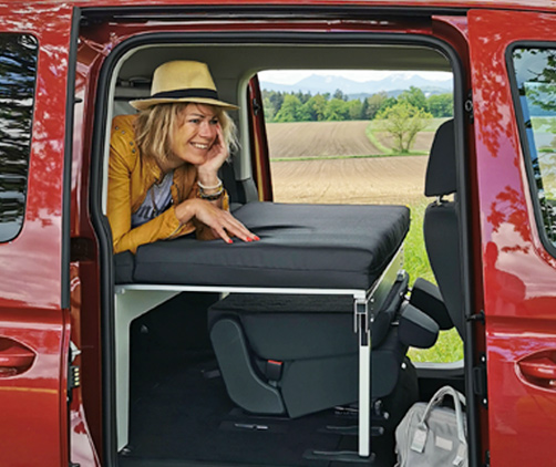 Camping equipment for VW Caddy Maxi - VanEssa mobilcamping