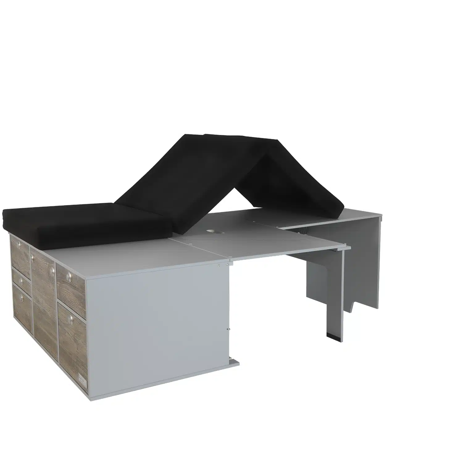 VanEssa sleeping system for rear kitchen Mattress positioned on the left