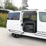 Caddy und Caddy Maxi 5 Schlafsystem Surfer geteilt Matratze links im Packzustand