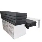 Caravelle from 2025 onwards Sleeping system built into rear kitchen with 3-seater bench sleeping area