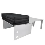 Caravelle from 2025 Surfer split sleeping system Lying surface built up Mattress in packed state