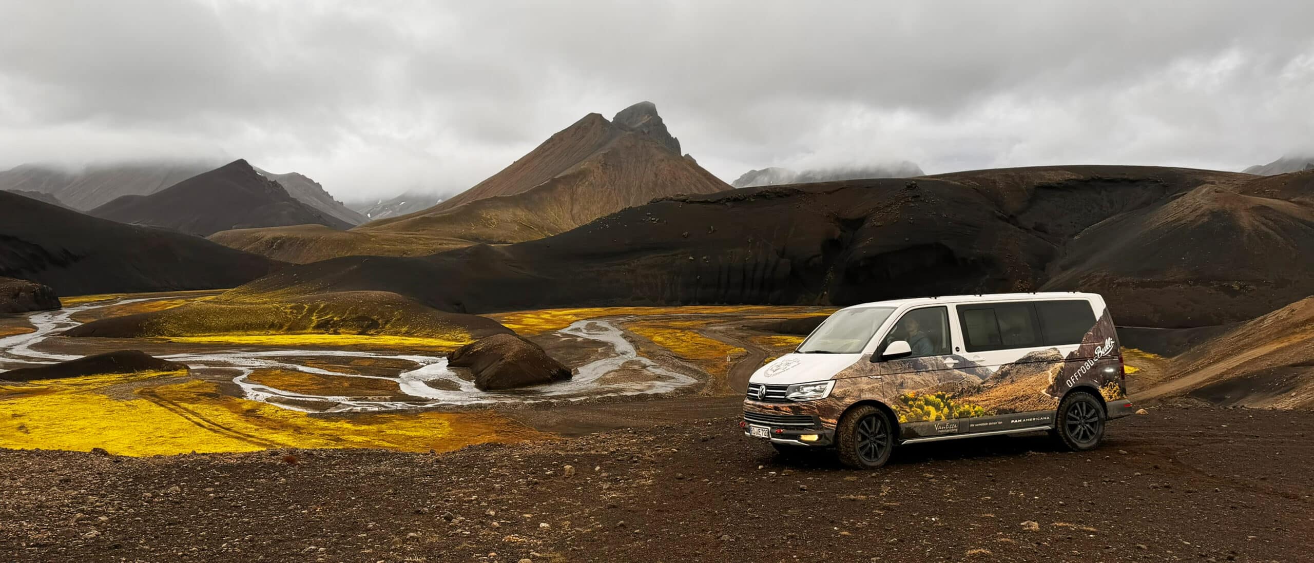 VanEssa VW Bus traveling through Iceland