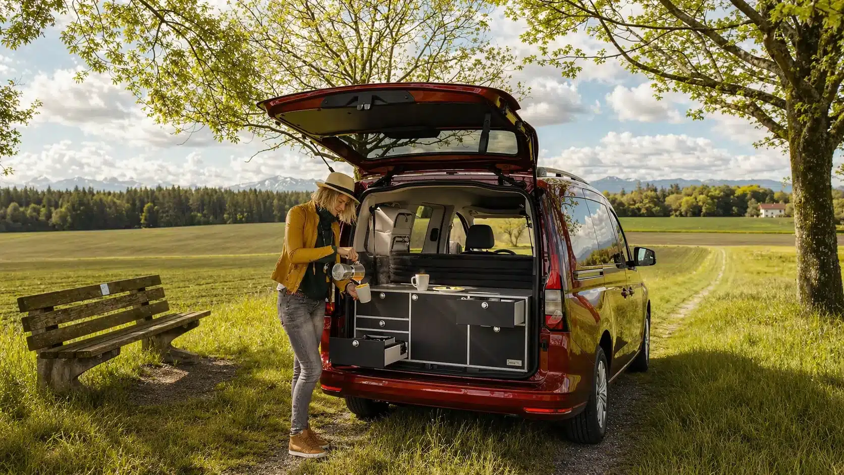 Caddy Maxi 3 4 5 Camping modules Built-in kitchen with sleeping system