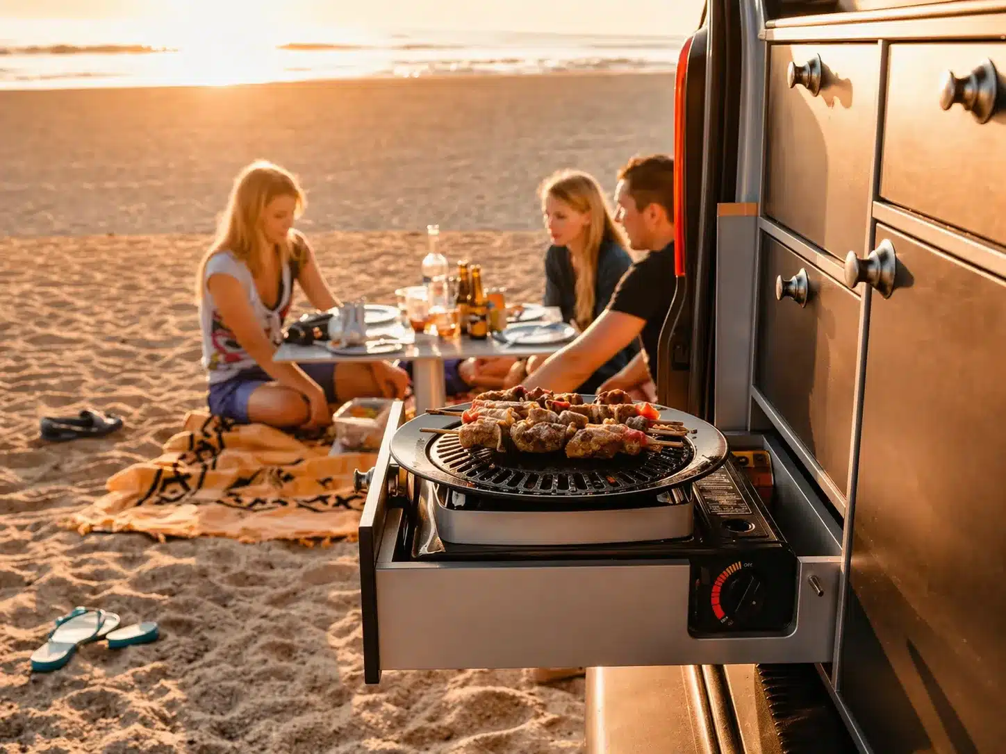 Multivan T5 T6 T61 camping modules rear kitchen installation