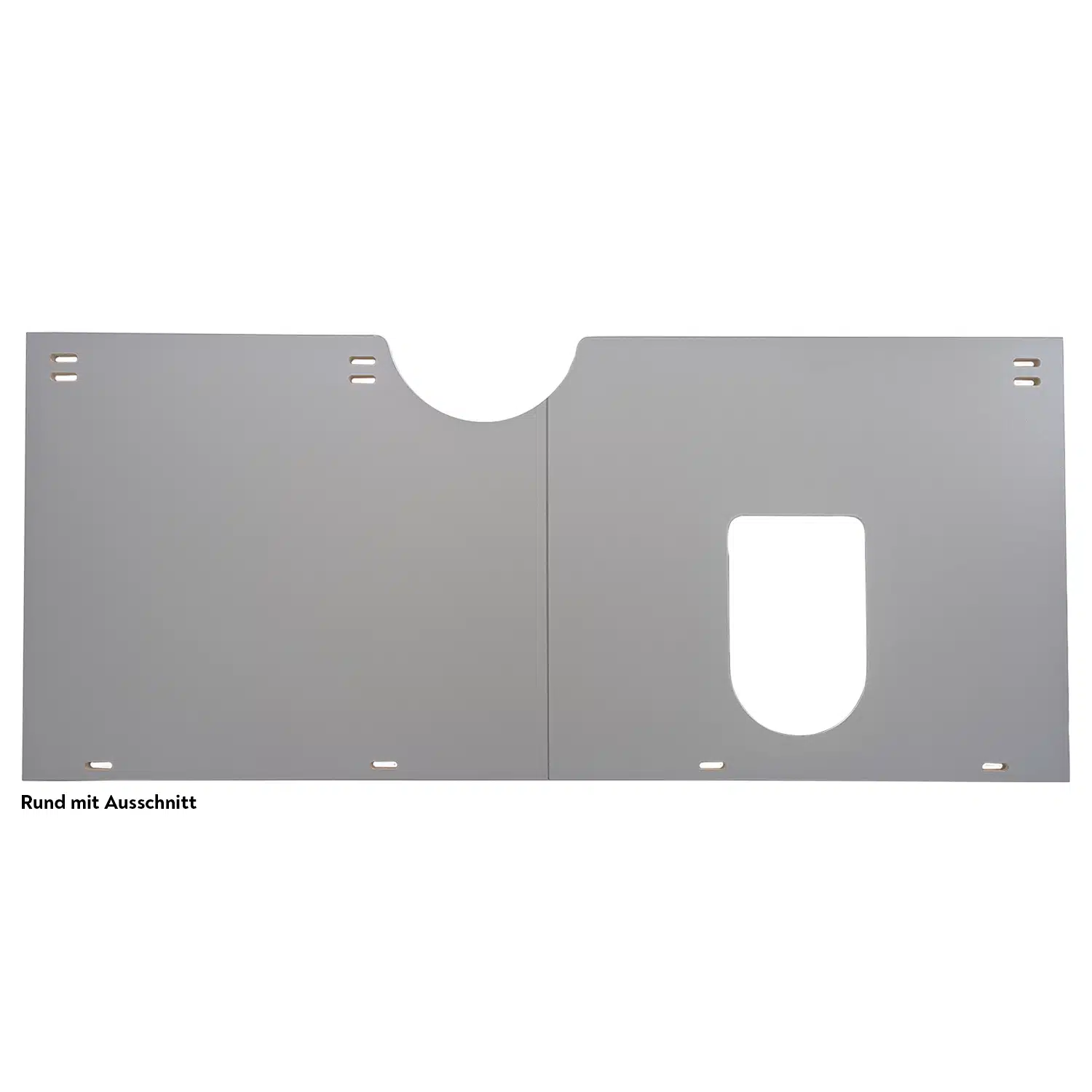 VanEssa crib top view round with split cut-out