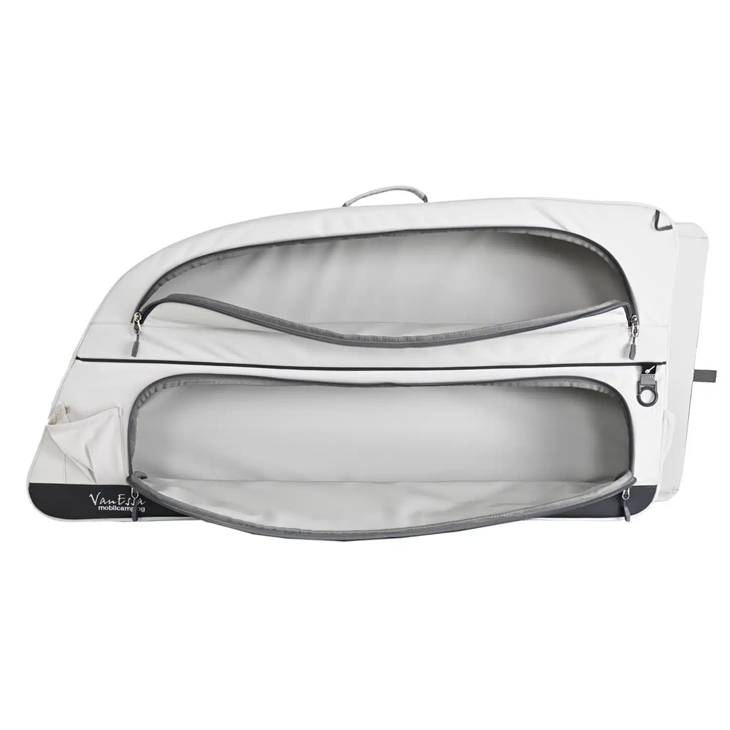 Mercedes Packtasche Vorderseite hell offen
