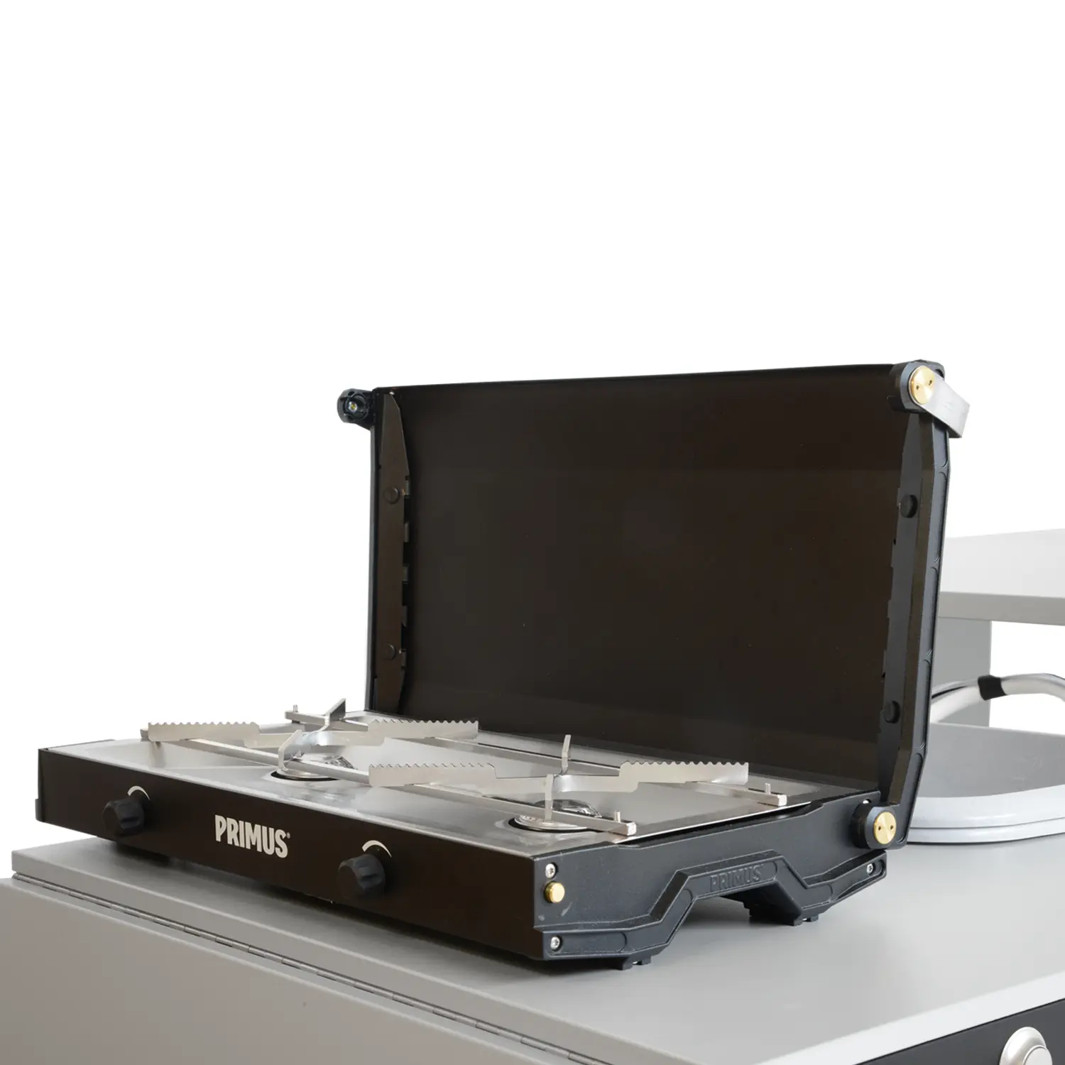 Heckauszug Riva Kuechenmodul Kocher Primus Kinjia offen