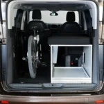 Arco System single bed with bicycle in the Stellantis PSA van