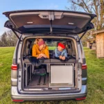 Arco system in the VW T7 Multivan double bed for two