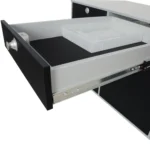 VanEssa Heckküche Ford Custom Hoehe 60 Korpus-Silber Front-Schwarz-matt Besteck