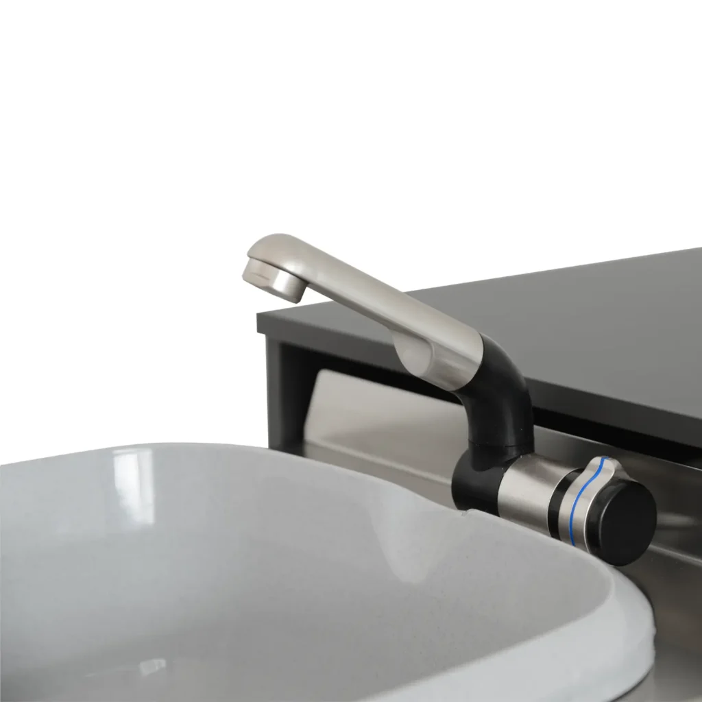 VanEssa rear kitchen carcass graphite tap