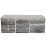 VanEssa rear kitchen low carcass-silver Front-Bulli closed