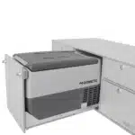 VanEssa Heckkueche 45 Korpus-Silber Front-Silber Kuehlbox