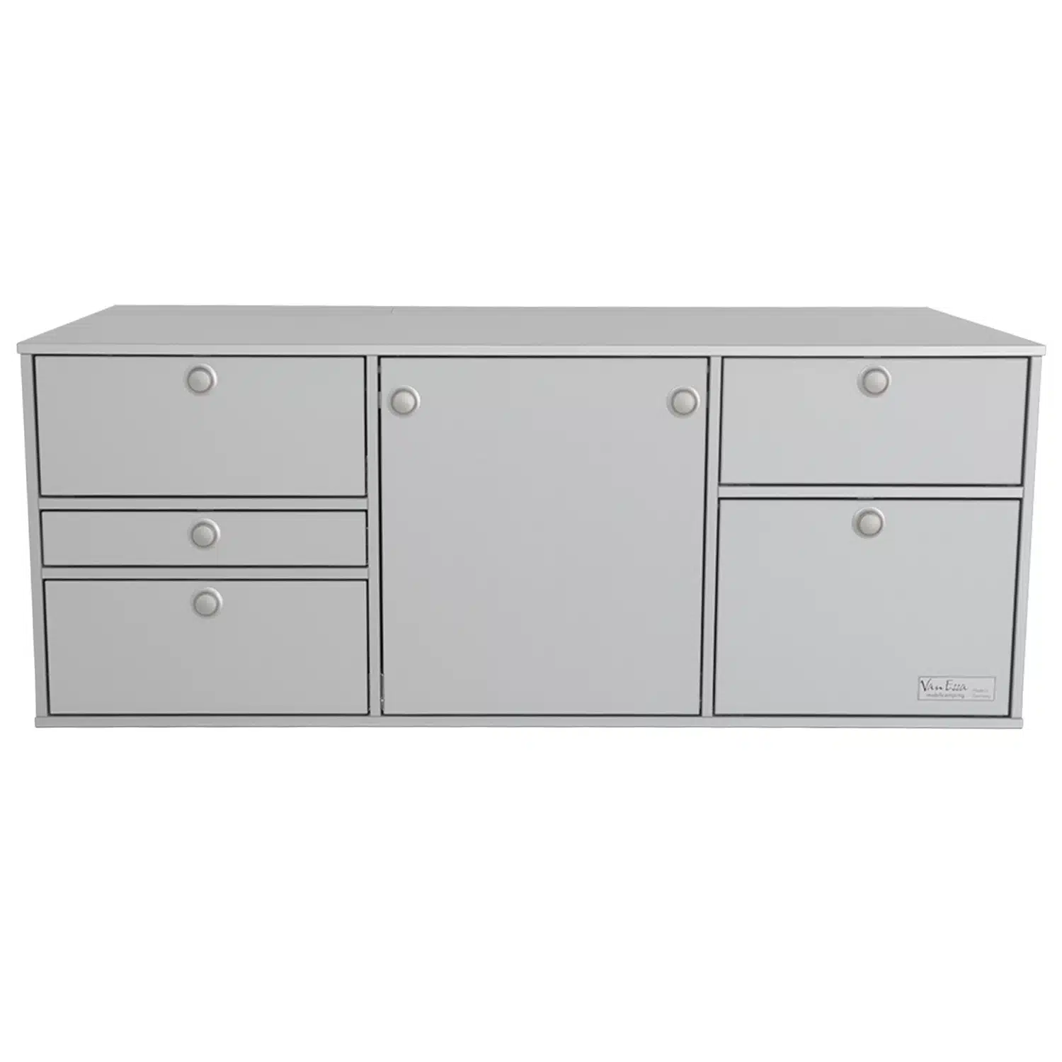 VanEssa Heckkueche 45 Korpus-Silber Front-Silber geschlossen