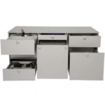 VanEssa rear kitchen height 53 cm body-silver front-silver open