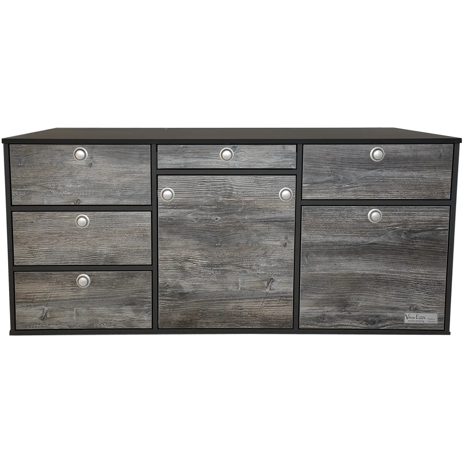 VanEssa Heckkueche Hoehe 53 Korpus-Graphit Front-Bulli geschlossen