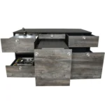 VanEssa Heckkueche Hoehe 53 Korpus-Graphit Front-Bulli offen