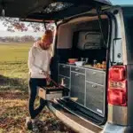 VanEssa rear kitchen 53 carcass-silver front-Swiss in Stellantis PSA Van Cooking