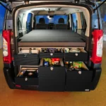 VanEssa Heckkueche 53 Korpus-Silber Front-Schwarz-matt Scudo Expert Jumpy gefuellt