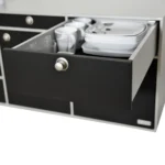 VanEssa rear kitchen carcass silver storage space drawer