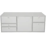 VanEssa Heckkueche niedrig Korpus-Silber Front-Silber geschlossen