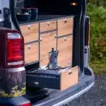 VanEssa Heckkueche 53 Korpus-Graphit Front-Wildeiche VW T5 T6 Multivan Kaffee