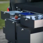 VanEssa Heckkueche Korpus-Silber Front-Schwarz-matt im VW T5 T6 Multivan