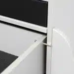 Oslo Kuechenmodul Silber Schwarz-matt Rueckschubsperre