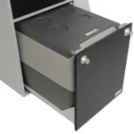 Oslo Kuechenmodul Silber Kuehlbox-Auszug