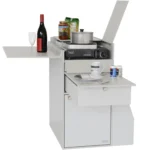 Oslo Kuechenmodul Silber Silber offen Wein