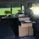 Kitchen module Oslo graphite wild oak in VW T5 T6 Multivan Beach breakfast