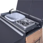 Oslo Kuechenmodul graphit Wildeiche Spuele und Kocher