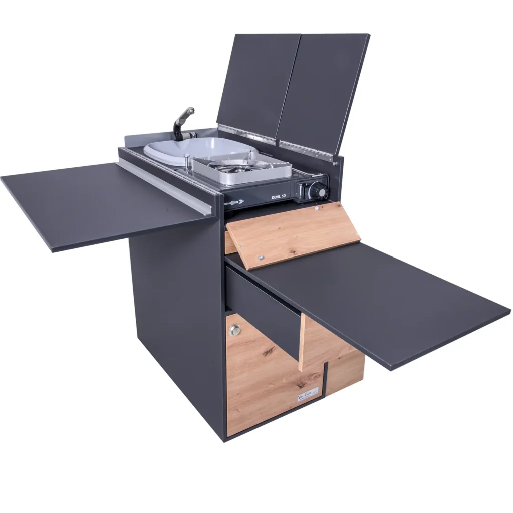 Oslo Kuechenmodul graphit Wildeiche Tische