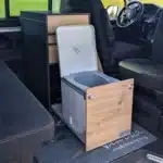 Kuechenmodul Oslo Graphit Wildeiche im VW T5 T6 Multivan Beach mit Toilette Trelino Evo M